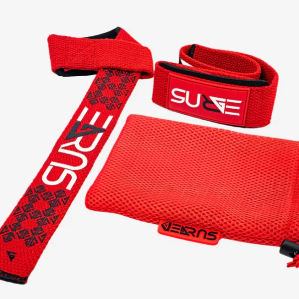 SURGE Lifting Straps | Premium Padded Weightlifting Straps - BLOOD RED